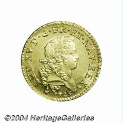 Louis XV gold Louis d'or Mirliton, palmes