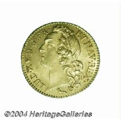 Louis XV gold Louis d'or au bandeau 1742A,