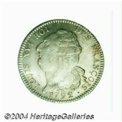 Louis XVI ecu de 6 livres 1792A, Bust
