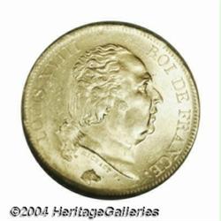 Louis XVIII gold 40 francs 1818W, Bust