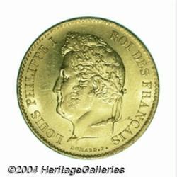 Louis Philippe gold 40 francs 1836A, Bust