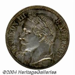 Napoleon III 5 francs 1861A, Laureate head