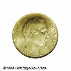 Louis-Napoleon Bonaparte gold 20 francs 1852A,
