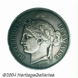 Second Republic Pattern 5 francs 1848, Plain