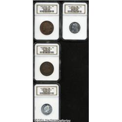 Four Essais including:, 10 Centimes 1848, MS64