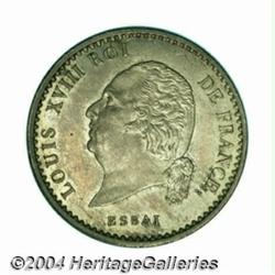 Louis XVIII Piefort 10 centimes Essai in