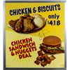 Image 1 : LOST Authentic Screen-Used Mr. Cluck's Chicken Shack Sign Signed by Jorge Garcia