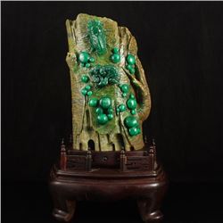 Superb Chinese Shoushan Stone Statue - Cicada