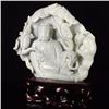 Image 3 : Chinese Hetian Jade Statue w Lotus Kwan-yin