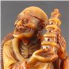 Image 3 : Chinese Shoushan Stone Statue - Buddhist Pagoda Arhat