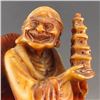 Image 5 : Chinese Shoushan Stone Statue - Buddhist Pagoda Arhat