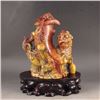 Image 1 : Chinese Shoushan Stone Statue - Fortune Beast
