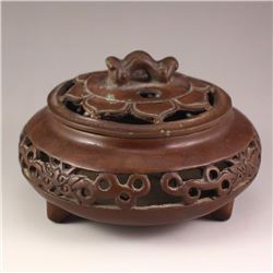 Openwork Chinese Bronze Incense Burner