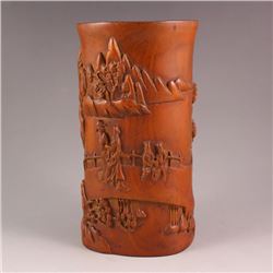 Chinese Boxwood Wood Brush Pot