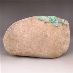 Superb Natural Jadeite Original Stone / Gamble Stone Statue