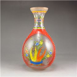 Vintage Chinese Beijing / Peking Glass Vase