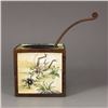 Image 1 : Chinese Red Copper Enamel Square Ink Tank w Cricket