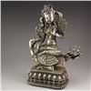 Image 5 : Chinese Tibet White Copper Buddha Statue