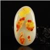 Image 1 : Chinese Huang Long Jade Pendant - Fortune Mouse