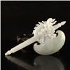 Image 1 : Superb Natural Jadeite / Jade Dragon Head Axe Statue