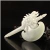Image 3 : Superb Natural Jadeite / Jade Dragon Head Axe Statue