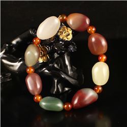 Chinese Natural Agate Beads Bracelet