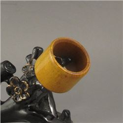 Hand Carved Chinese Bone Lucky Ring