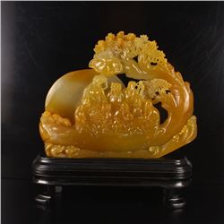 Chinese Shoushan Stone Statue - Taoism Eight Deity