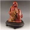 Image 3 : Chinese Shoushan Stone Arhat Statue