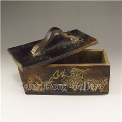 Vintage Chinese Ox Horn Box