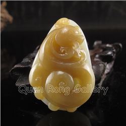 Chinese Hetian Jade Pendant - Fortune Beast