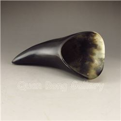 Vintage Chinese Ox Horn Cup