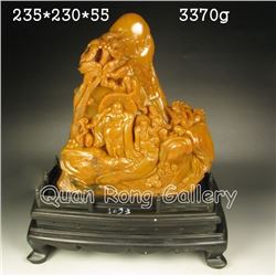 Superb Chinese Shoushan Stone Statue - Buddhism Buddha & Arhat