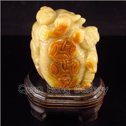 Chinese Shoushan Stone Statue - Fortune Kids