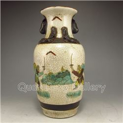 Chinese Hand-painted Wu Cai Porcelain Vase