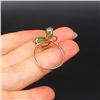 Image 7 : 18K Gold Inlay Natural Green Jadeite Diamond Ring w Certificate