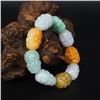 Image 6 : Natural Jadeite Arhat Bracelet w Certificate