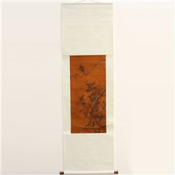 Chinese Watercolour On Silk Flowers & Bird Painting Jiang Tingxi 1669-1732
