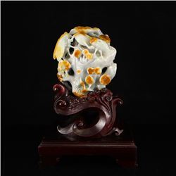 Superb Natural Jadeite/Jade Cicadas Statue