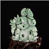 Image 10 : Superb Natural Jadeite/Jade Statue w Carp & Lotus Flower