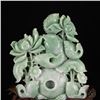 Image 3 : Superb Natural Jadeite/Jade Statue w Carp & Lotus Flower