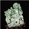 Image 8 : Superb Natural Jadeite/Jade Statue w Carp & Lotus Flower