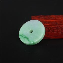 Superb Natural Jadeite Lucky Pendant w Certificate