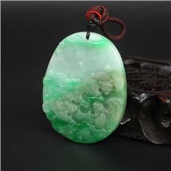 Natural Jadeite Pendant - Fortune Bat w Certificate