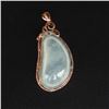 Image 4 : 18K Gold Inlay Natural Jadeite Diamond Pendant w Certificate