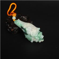 Natural Jadeite Pendant - Conch w Certificate