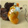 Image 1 : Natural Jadeite Fortune Beast Pendant w Certificate