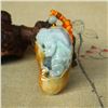 Image 3 : Natural Jadeite Fortune Beast Pendant w Certificate
