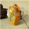Image 4 : Natural Jadeite Fortune Beast Pendant w Certificate