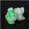Image 2 : Natural Jadeite Pixiu Statue w Certificate